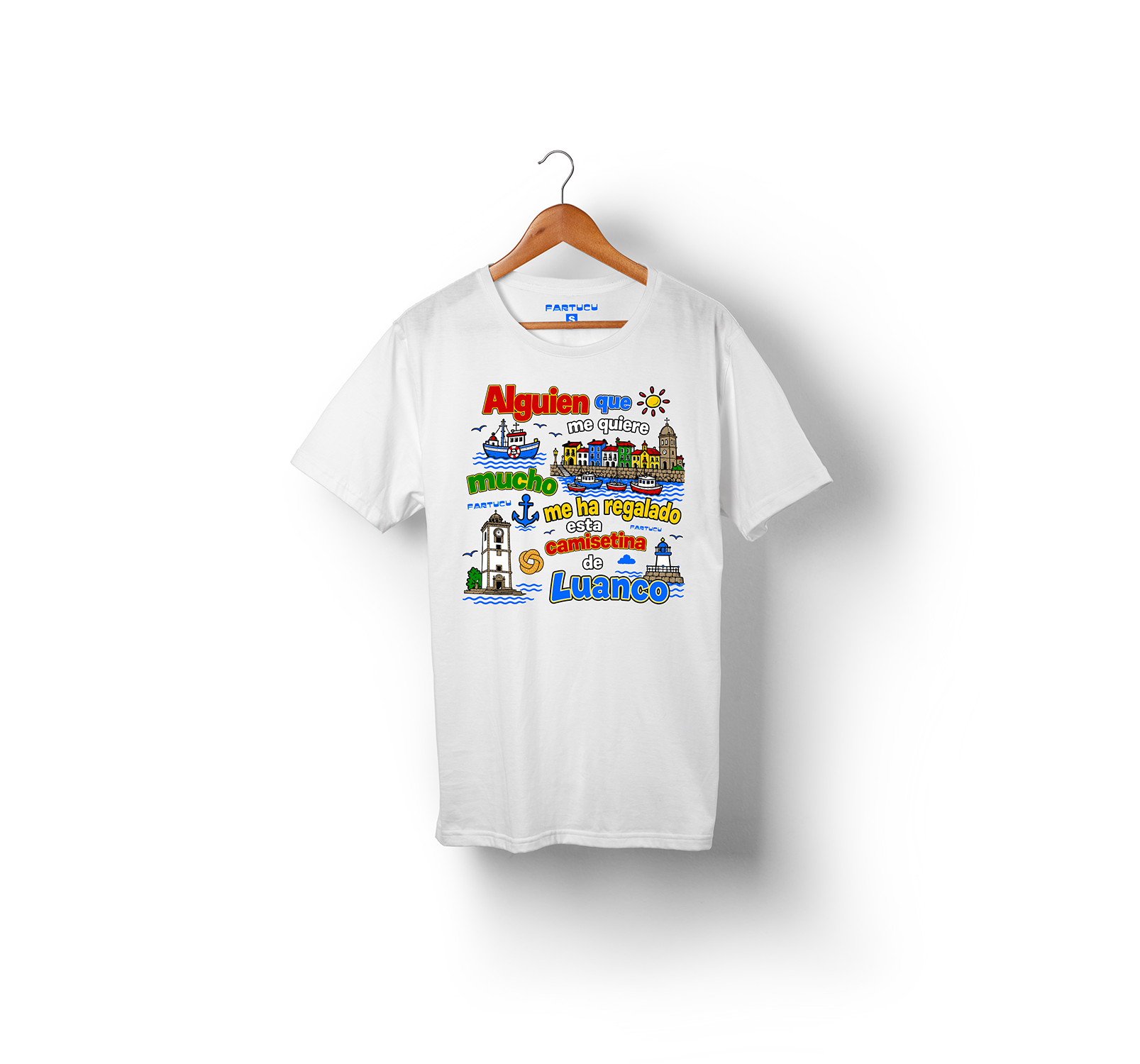 Camisetina de Luanco FARTUCU blanca